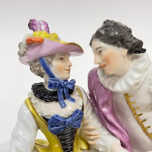 Скульптурная группа "Бельтрам и Коломбина" фарфор 1740 гг Германия - View 7