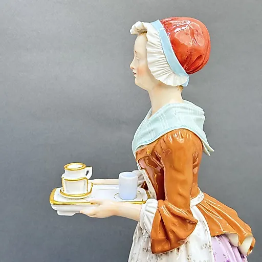 Большая Шоколадница фигурка по картине Жана-Этьена Лиотара Германия 1890 - 1910 г - View 7