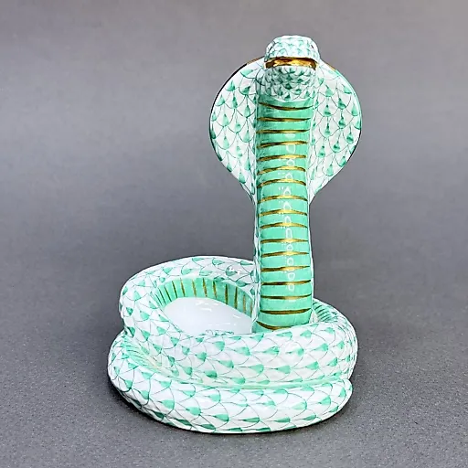 Фигурка фарфоровая Кобра цвета трилистник 1960-70 гг Herend - View 2