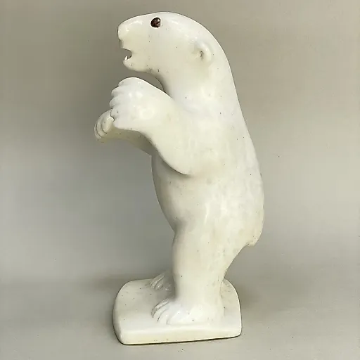 Мраморная статуэтка "Белый Медведь" Mark Nakoolak 1989г - View 4