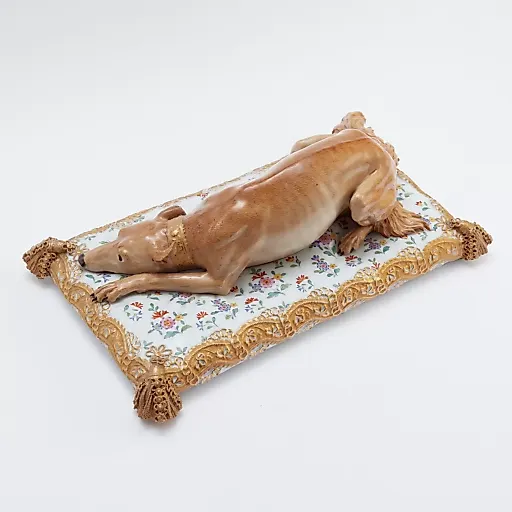 Антикварная фарфоровая скульптура «Русская борзая» - View 3