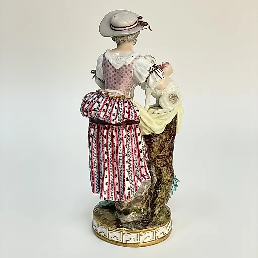 Фигурка Девушка с ягненком период Марколини 1774-1814 г - View 4