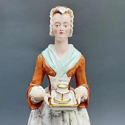 Большая Шоколадница фигурка по картине Жана-Этьена Лиотара Германия 1890 - 1910 г - View 2