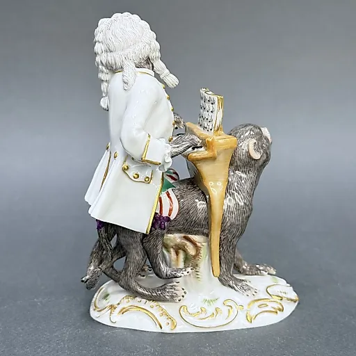 Статуэтка Обезьяна с клавесином верхом на обезьяне №19 в серии обезьяний оркестр Германия 1974 г - View 5