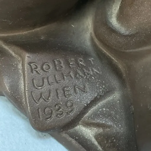 Скульптура Созерцающая Майсен, яшмовый бетгеровский красный фарфор, Германия, 1940г - View 4