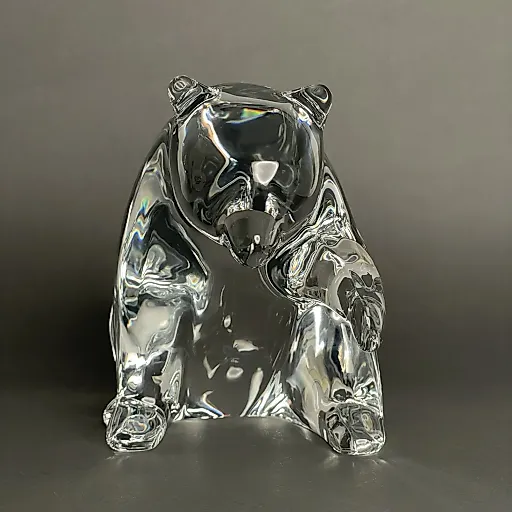 Коллекционная хрустальная статуэтка большого медвежонка ручной работы дизайн LOET - View 7
