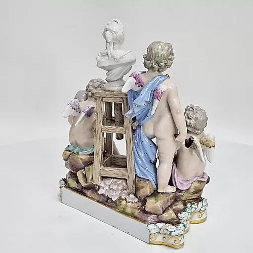 Скульптурная композиция "Аллегории 3-х искусств" бюст Екатерины 2 1860-е г - View 5