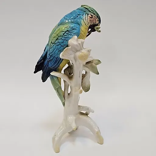 Фигурка фарфор Попугай на ветке с вишней Карл Энс - View 3