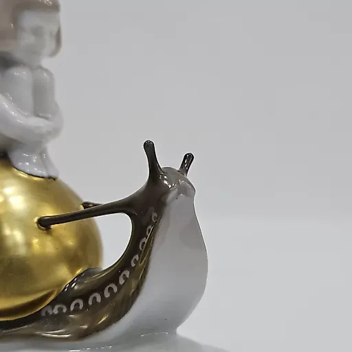 Статуэтка Девочка на улитке 1929г Розенталь "Улиточная почта" - View 6