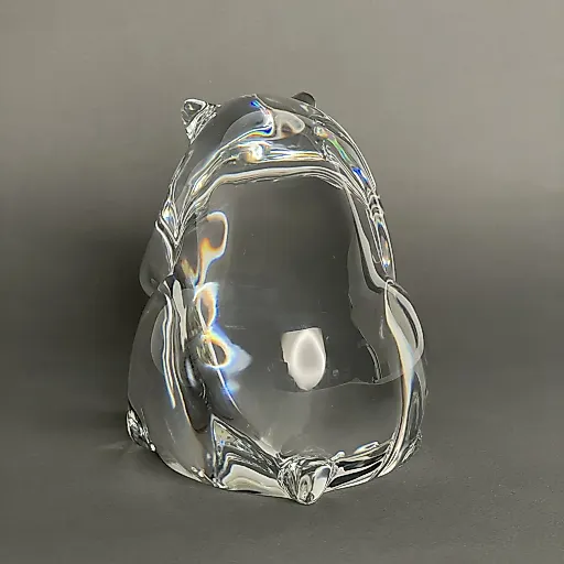 Коллекционная хрустальная статуэтка большого медвежонка ручной работы дизайн LOET - View 9