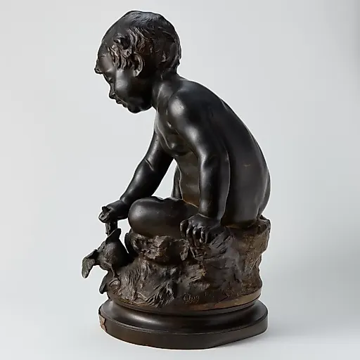 Фигурка мальчика бронза Франция конец 19 в. - View 2