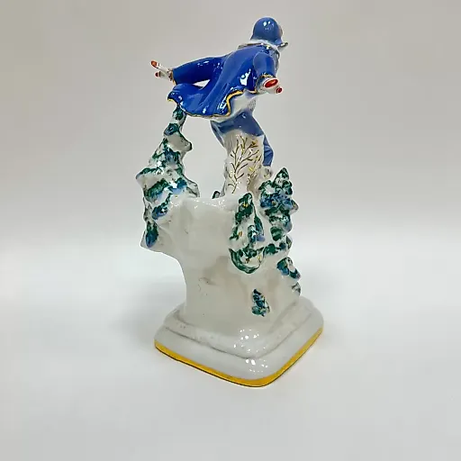 Скульптура «Лыжник» Дмитровский фарфоровый завод СССР 1950-е гг. - View 6