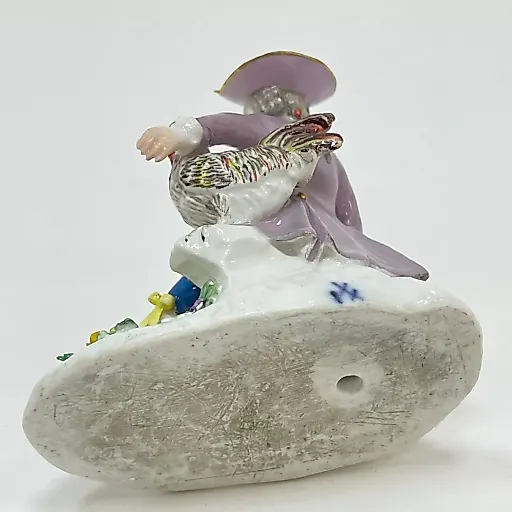 Коллекционная редкая статуэтка Юноша с петухом 1750-1755 - View 9