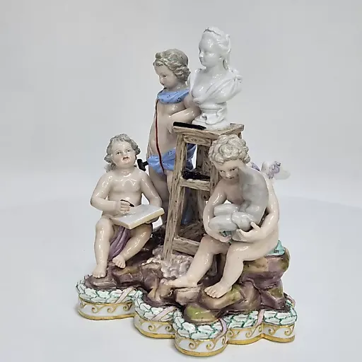 Скульптурная композиция "Аллегории 3-х искусств" бюст Екатерины 2 1860-е г - View 2