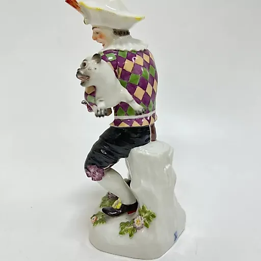 Статуэтка Арлекин с мопсом - View 4