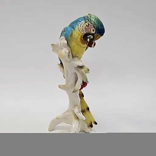 Фигурка фарфор Попугай на ветке с вишней Карл Энс - View 2