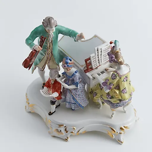 Старинная скульптурная композиция "Музыкальная гостиная" - View 4