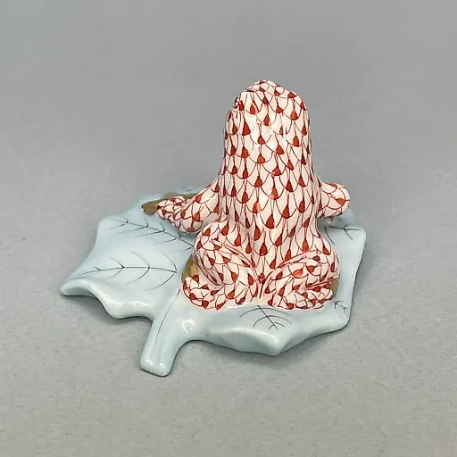 Фигурка Лягушка на листе Herend 1960-70гг Венгрия - View 3