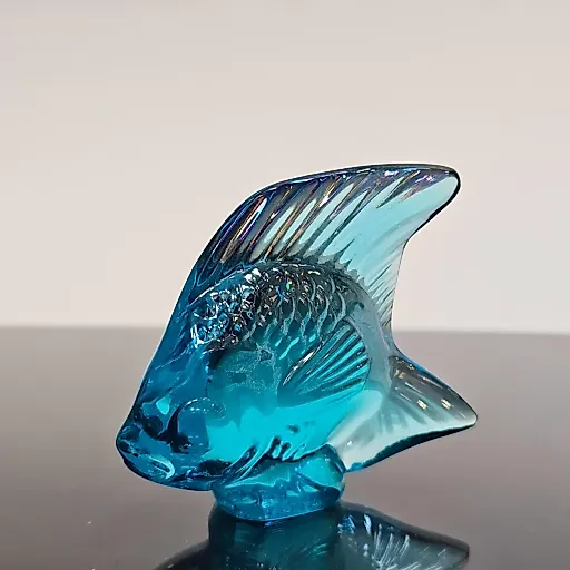 Хрустальная рыбка синего оттенка - View 2