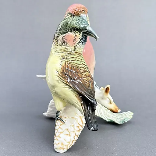 Статуэтка фарфор пара Клестов на ветке Германия Волькштадт 1919-1945 г - View 3