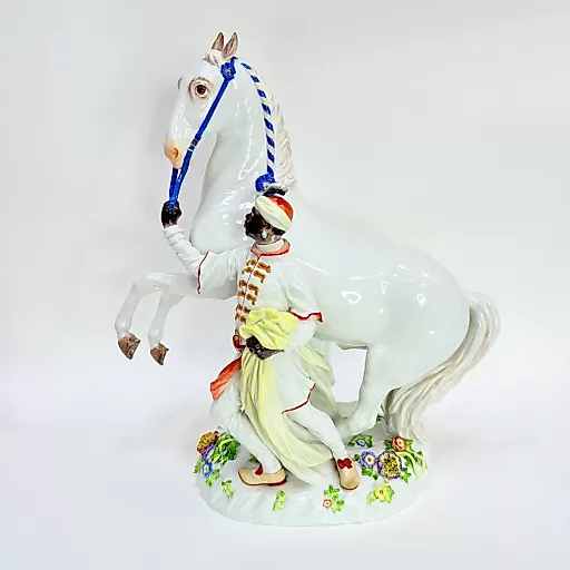 Статуэтка Мавр с конём по модели И.И. Кендлера Майсен Германия - View 2