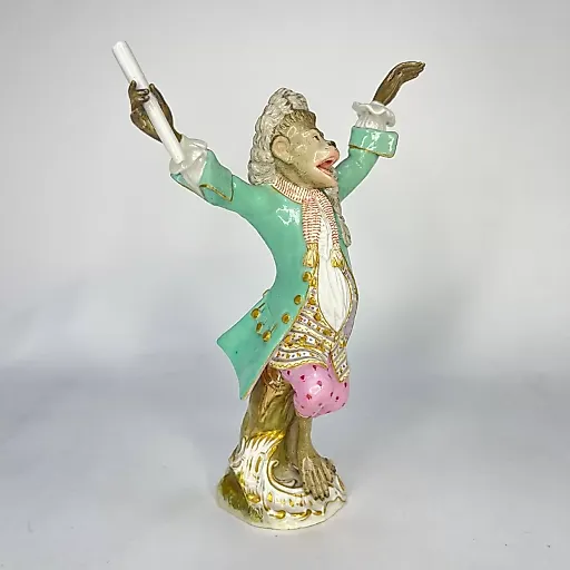 Статуэтка "Дирижер" из серии «Обезьяний оркестр»" 1880-90 гг - View 2