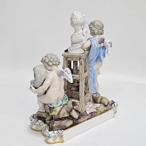 Скульптурная композиция "Аллегории 3-х искусств" бюст Екатерины 2 1860-е г - View 3