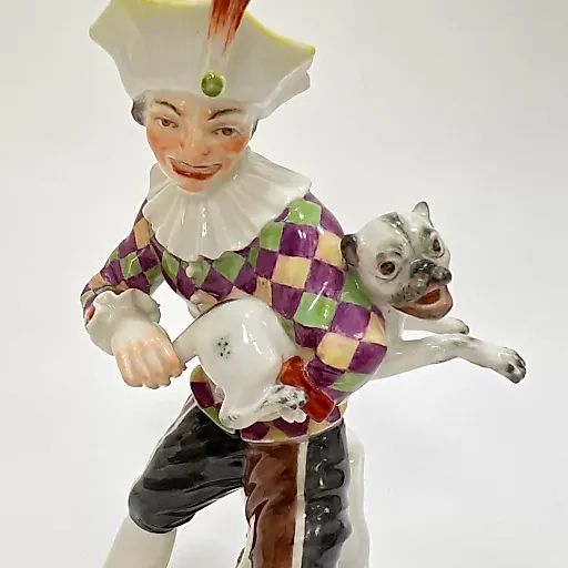 Статуэтка Арлекин с мопсом - View 5