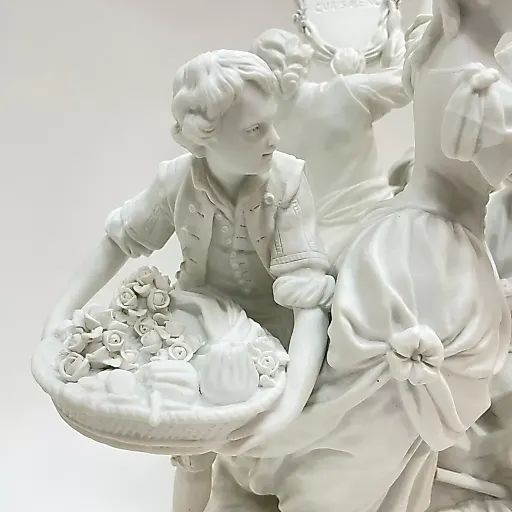 Скульптурная группа "Добрый старик" из бисквита Франция 1880 гг - View 5