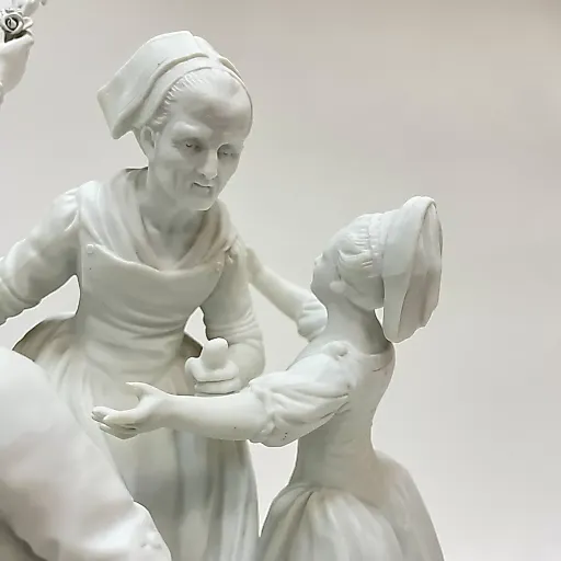 Скульптурная группа "Добрый старик" из бисквита Франция 1880 гг - View 3
