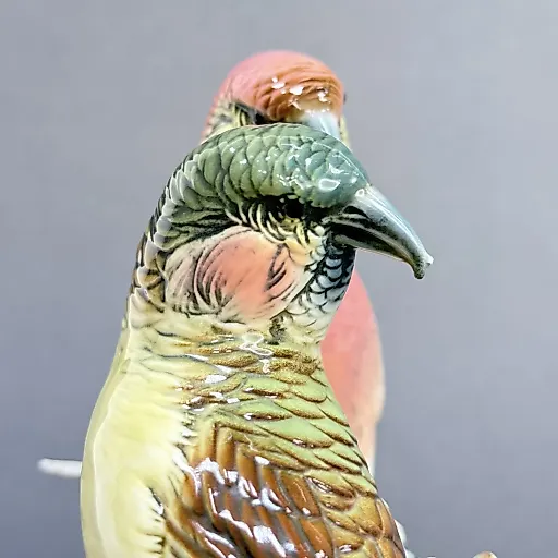 Статуэтка фарфор пара Клестов на ветке Германия Волькштадт 1919-1945 г - View 4