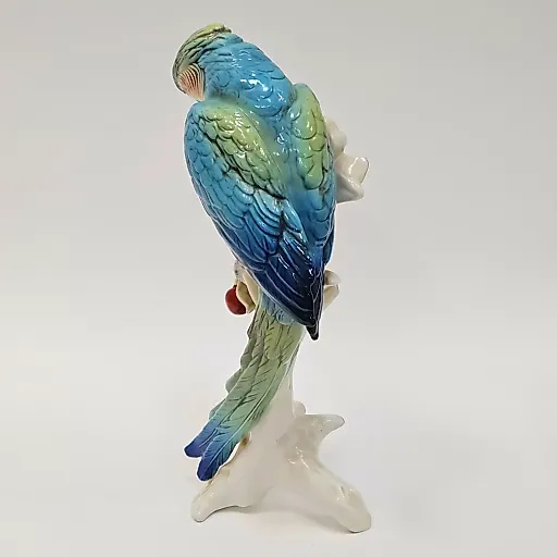 Фигурка фарфор Попугай на ветке с вишней Карл Энс - View 4