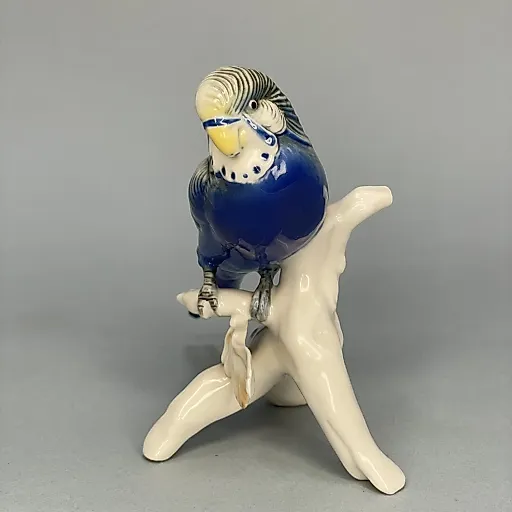 Фигурка попугай на ветке 1920-1930 г Германия - View 2