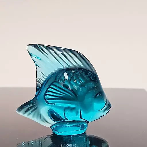 Хрустальная рыбка синего оттенка - View 4