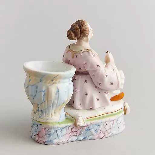 Коллекционная редкая скульптурная композиция «Китаянка с веером» - View 4