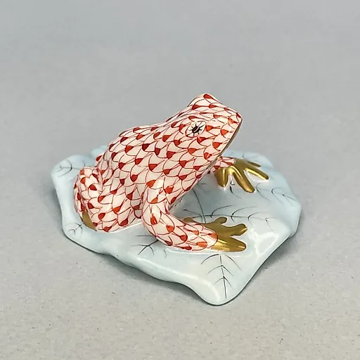 Фигурка Лягушка на листе Herend 1960-70гг Венгрия - View 2