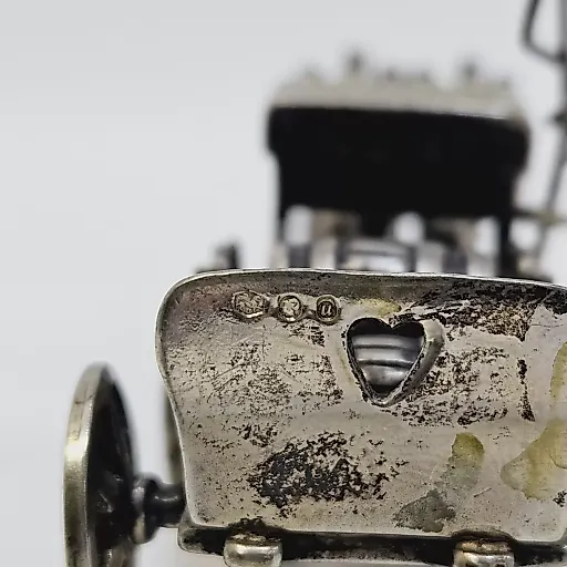 Повозка с бочками бочки 2 лошадки серебро Европа 20 век - View 9