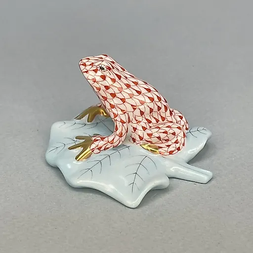 Фигурка Лягушка на листе Herend 1960-70гг Венгрия - View 4