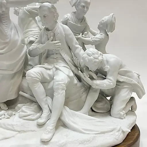 Скульптурная группа "Добрый старик" из бисквита Франция 1880 гг - View 2