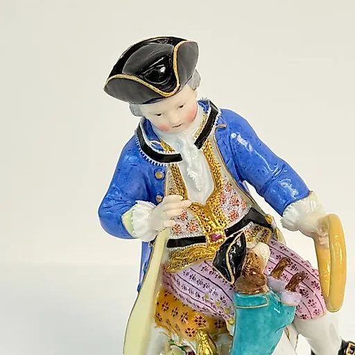 Фарфоровая статуэтка Мейсен: мальчик с собакой, Германия, 1840-1860 гг. - View 2