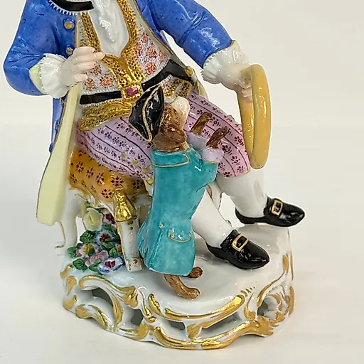 Фарфоровая статуэтка Мейсен: мальчик с собакой, Германия, 1840-1860 гг. - View 3