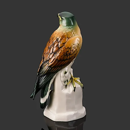 Статуэтка "Сокол на камне", фарфор, роспись, Aelteste Volkstedt, Германия, 1945-1980 гг. - View 3