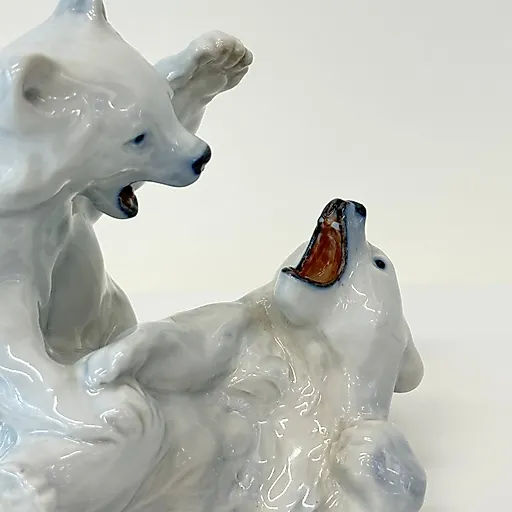 Фарфоровая статуэтка "Играющие медведи" Royal Copenhagen, Дания, 1935-1949 гг. - View 2