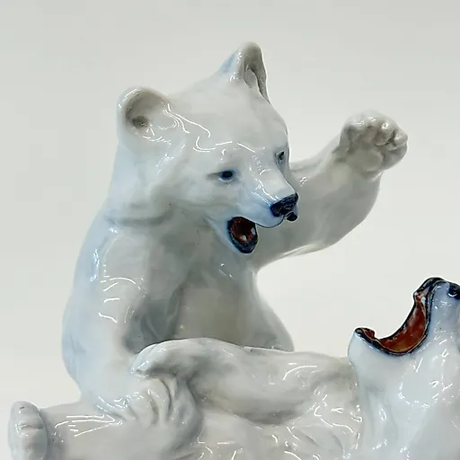 Фарфоровая статуэтка "Играющие медведи" Royal Copenhagen, Дания, 1935-1949 гг. - View 3