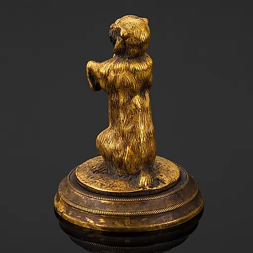 Бронзовая статуэтка собаки на задних лапах, Европа, 1880-1910 гг. - View 3
