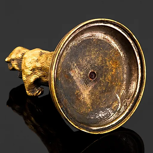 Бронзовая статуэтка собаки на задних лапах, Европа, 1880-1910 гг. - View 4