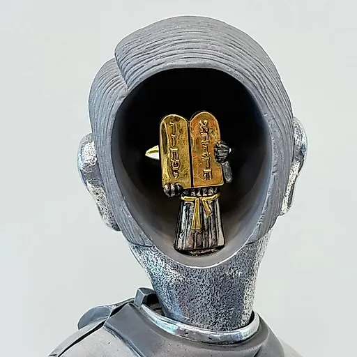 Металлическая скульптура Зигмунд Фрейд от Франка Майслера, Англия - View 3