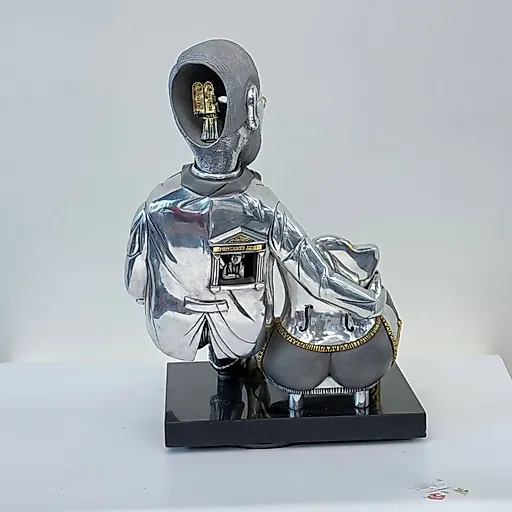 Металлическая скульптура Зигмунд Фрейд от Франка Майслера, Англия - View 5