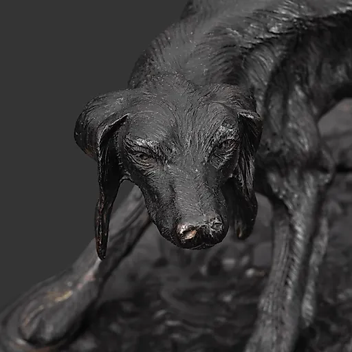 Чугунная статуэтка "Сеттер" с крашением, Кусинский завод, СССР 1939 г. - View 2