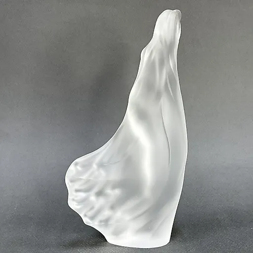 Стеклянная статуэтка Девушка в стиле Арт-деко, Г. Хоффманн, Чехия, 1930-е годы - View 5